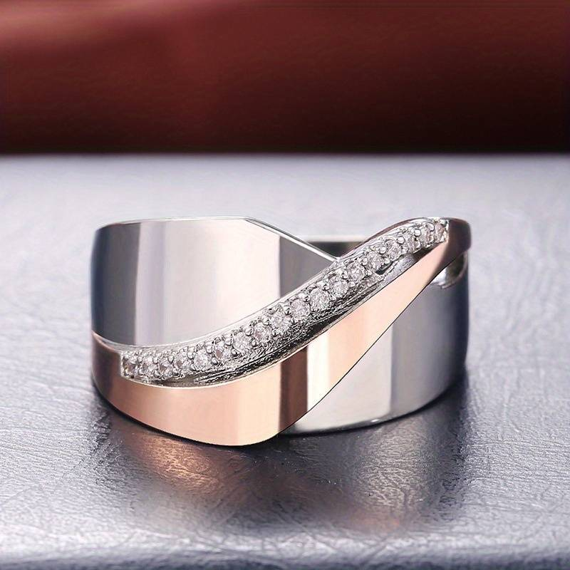 Vintage Ring i Roséguld och Silver med Zirkoner