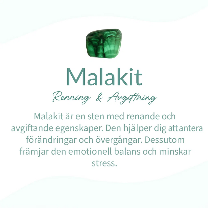 "Purification"-Armband i Äkta Malakit