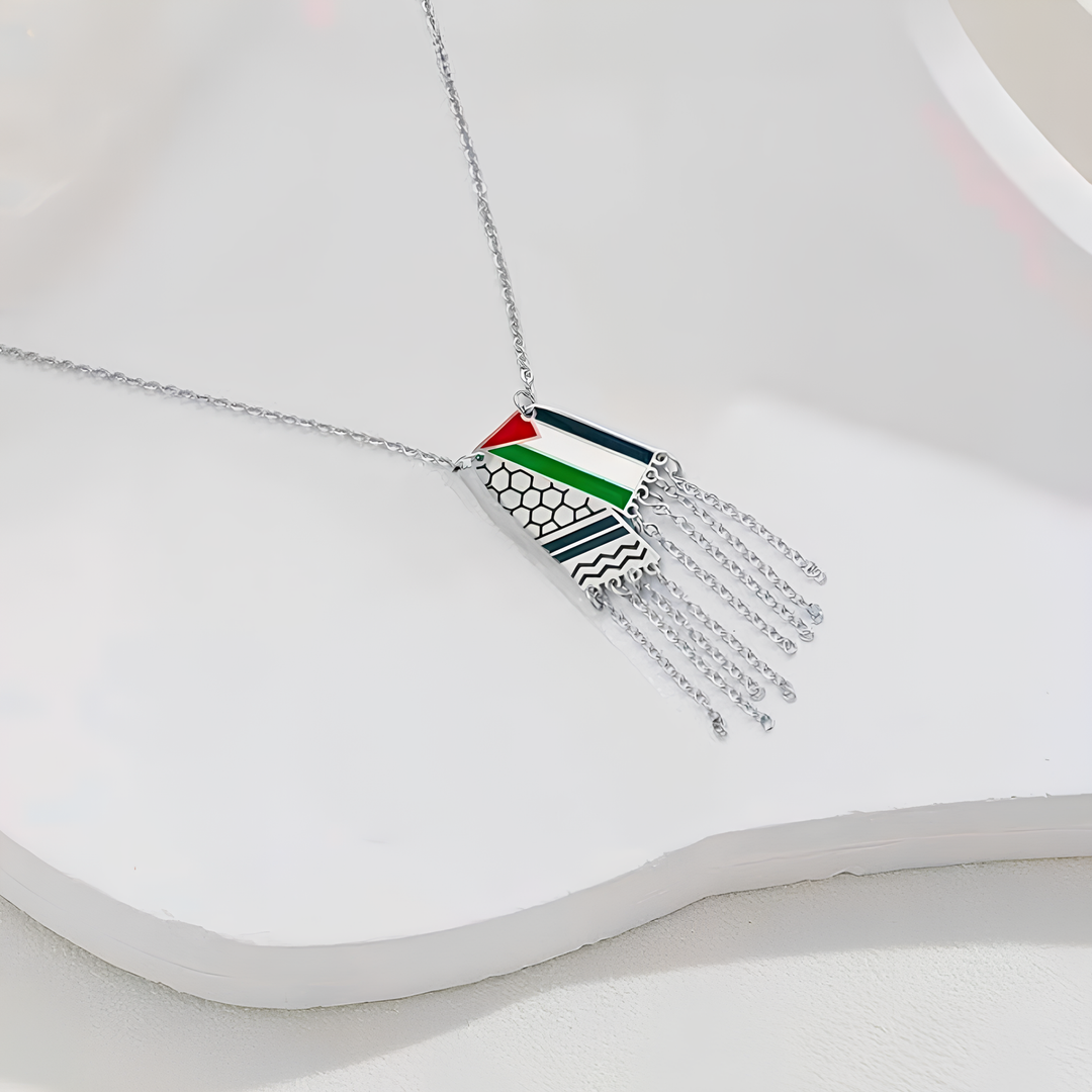 Silver Keffiyeh Necklace