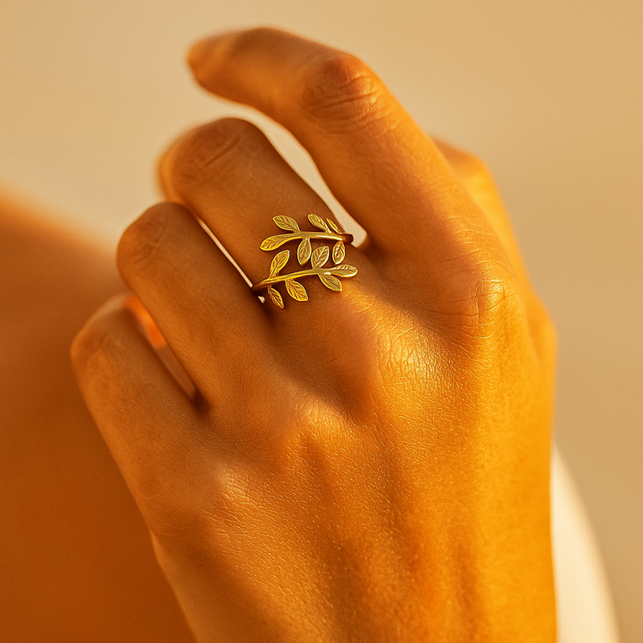 Palestine Olive Leaf Ring