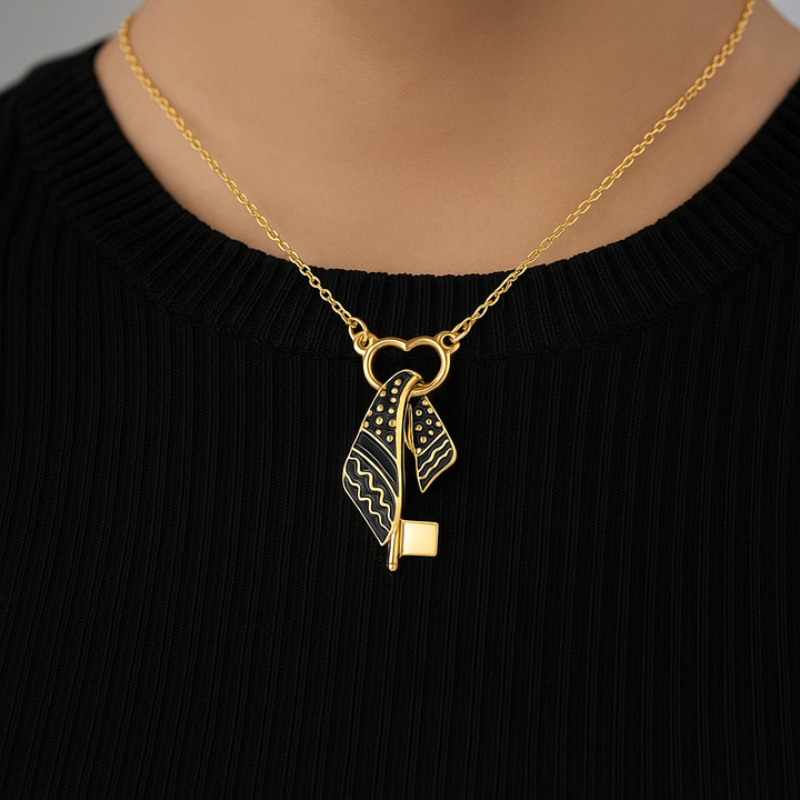 Keffiyeh Key Necklace