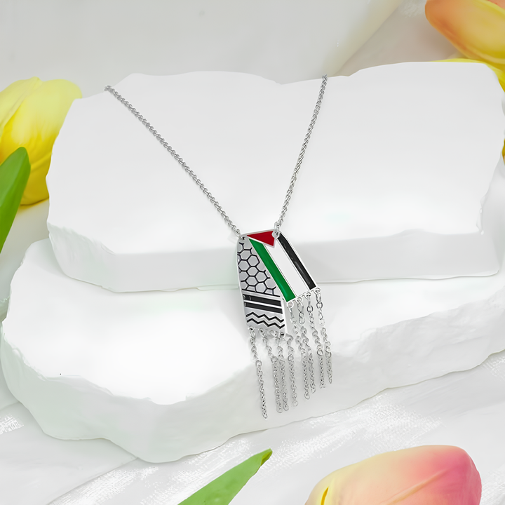 Silver Keffiyeh Necklace
