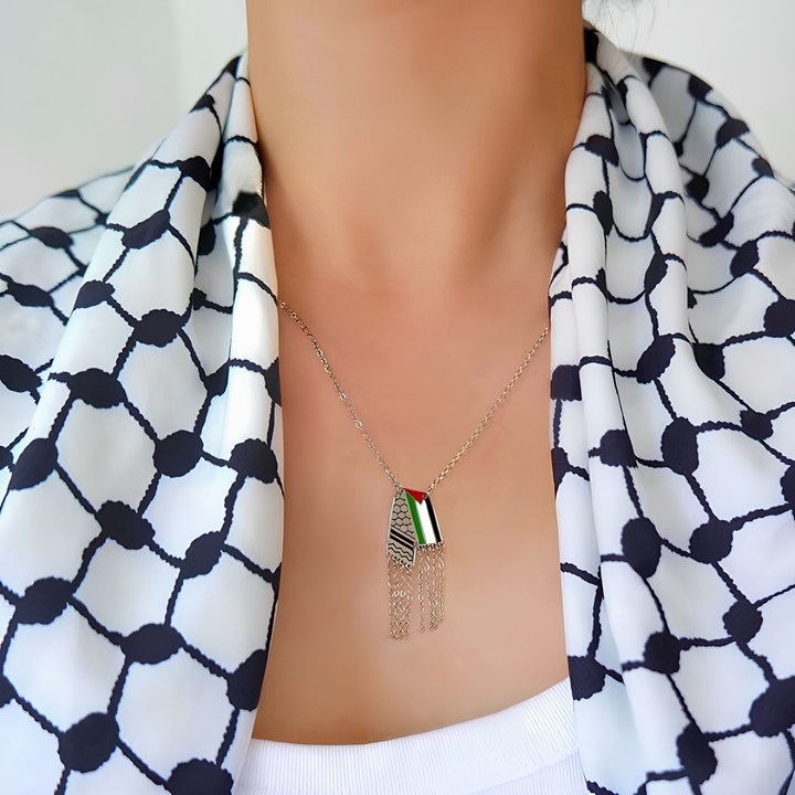 Silver Keffiyeh Necklace