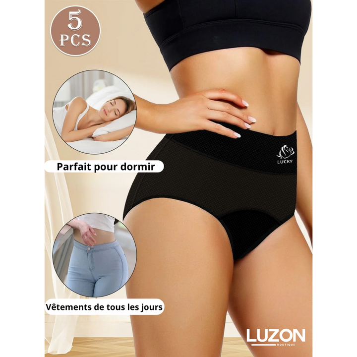 FLORA™ | Everyday High-Waist Panties – Pack of 5