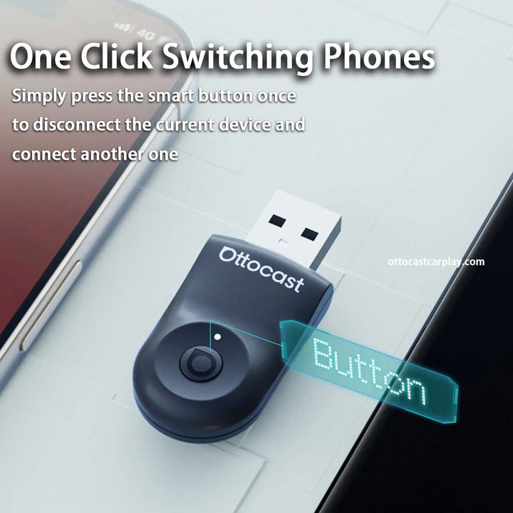 Ottocast Mini – Trådlös CarPlay & Android Auto Adapter 2025