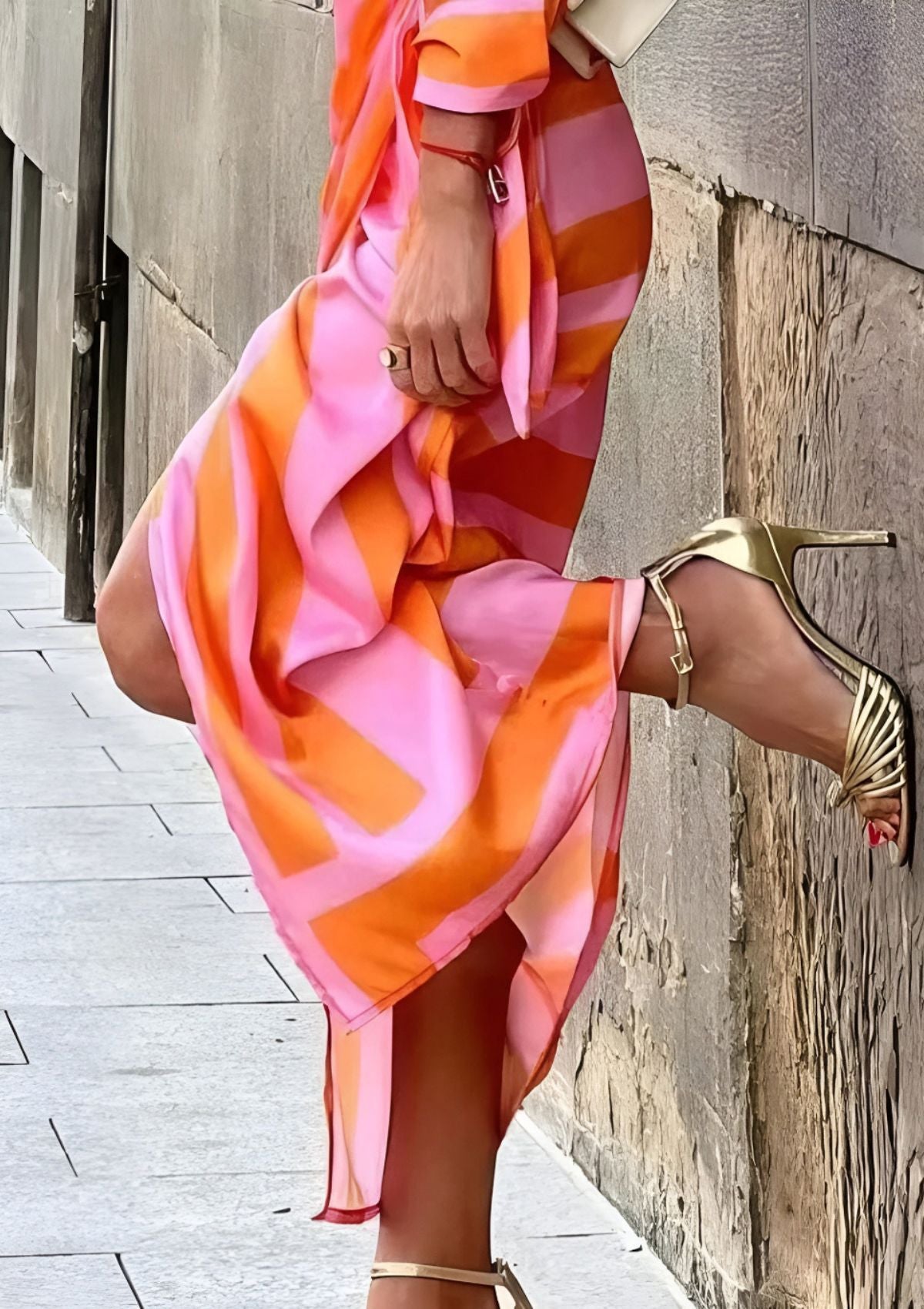Sunset Bloom Shirt Dress