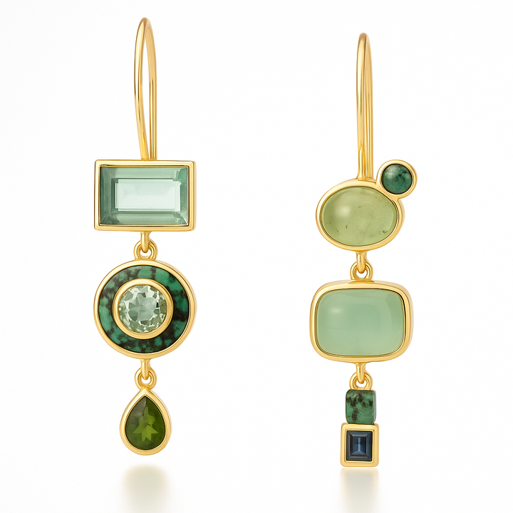 Vintage green dangle earrings