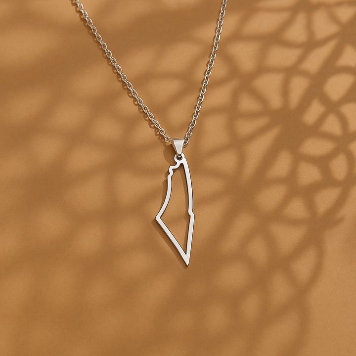 Palestine Map Necklace