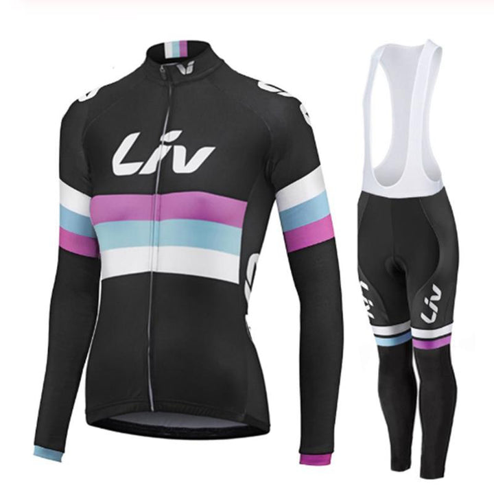 LIV V2 - PRO women's winter cycling set with bib shorts