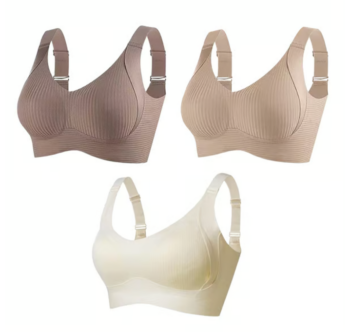 TILYA™ | Set of 3 Comfort Bras Without Underwire