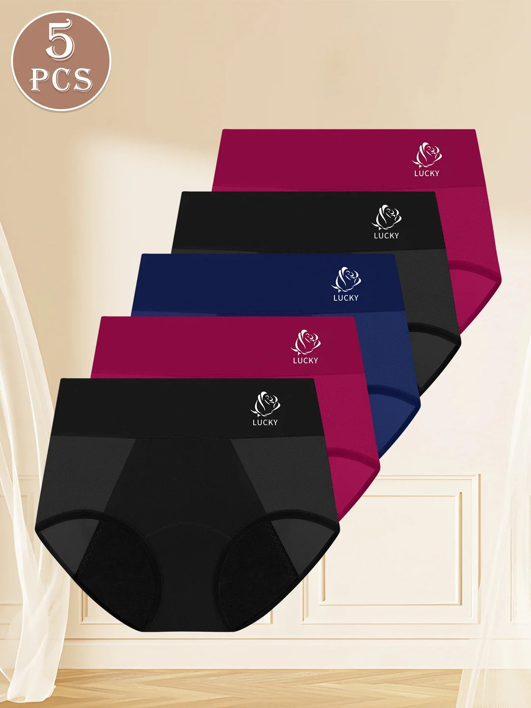 FLORA™ | Everyday High-Waist Panties – Pack of 5
