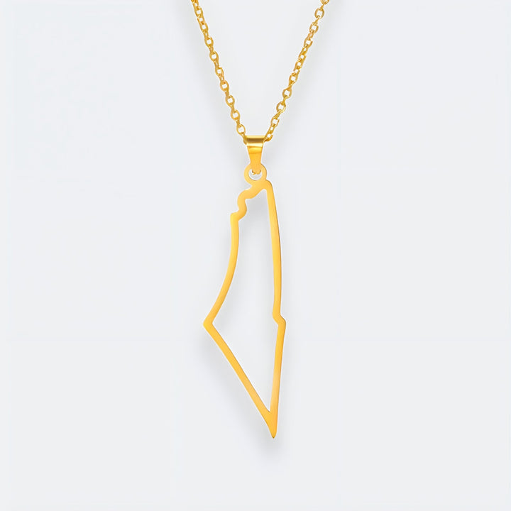 Palestine Map Necklace