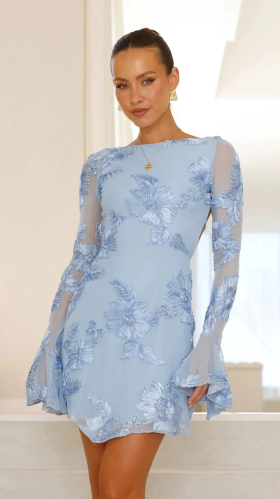 Nadia - Long Sleeve Mini Dress