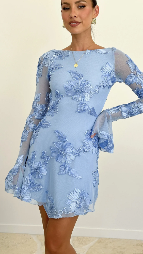 Nadia - Long Sleeve Mini Dress