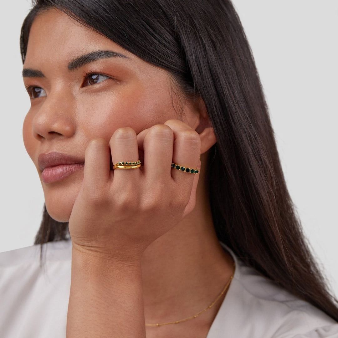 Emerald beauty 18K kristallring
