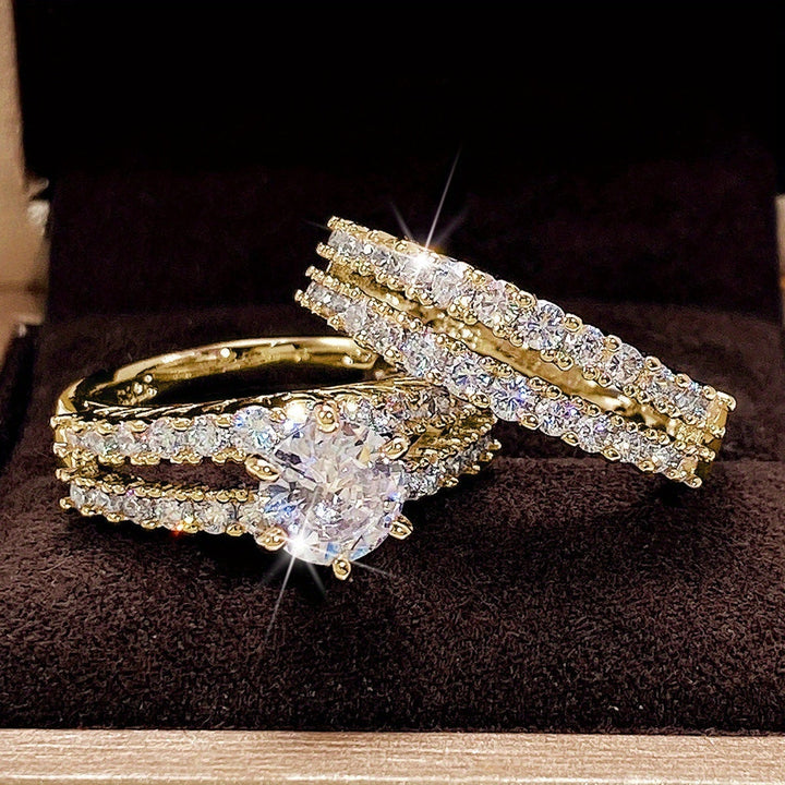 2-pack ringar med zirkonia