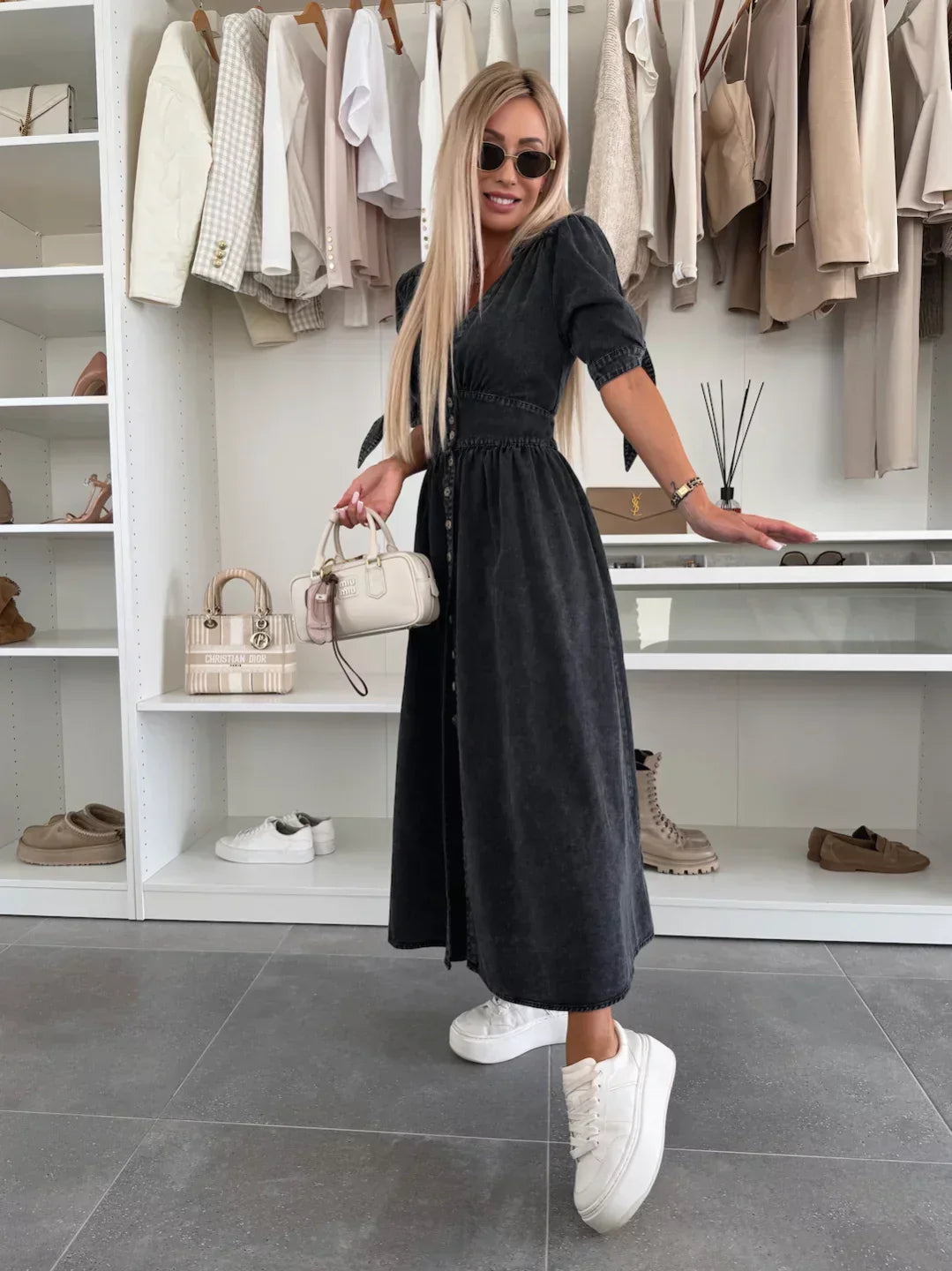 Ella™  | Radiant denim dress