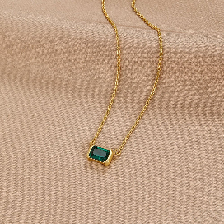 Moni Grön Smaragd Halsband