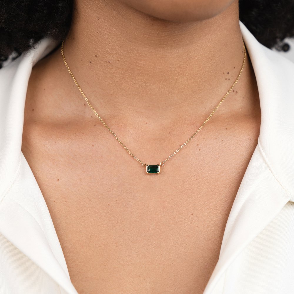 Moni Grön Smaragd Halsband
