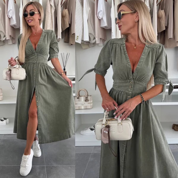 Ella™  | Radiant denim dress