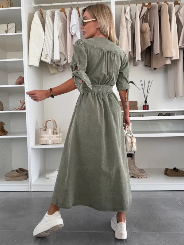 Ella™  | Radiant denim dress
