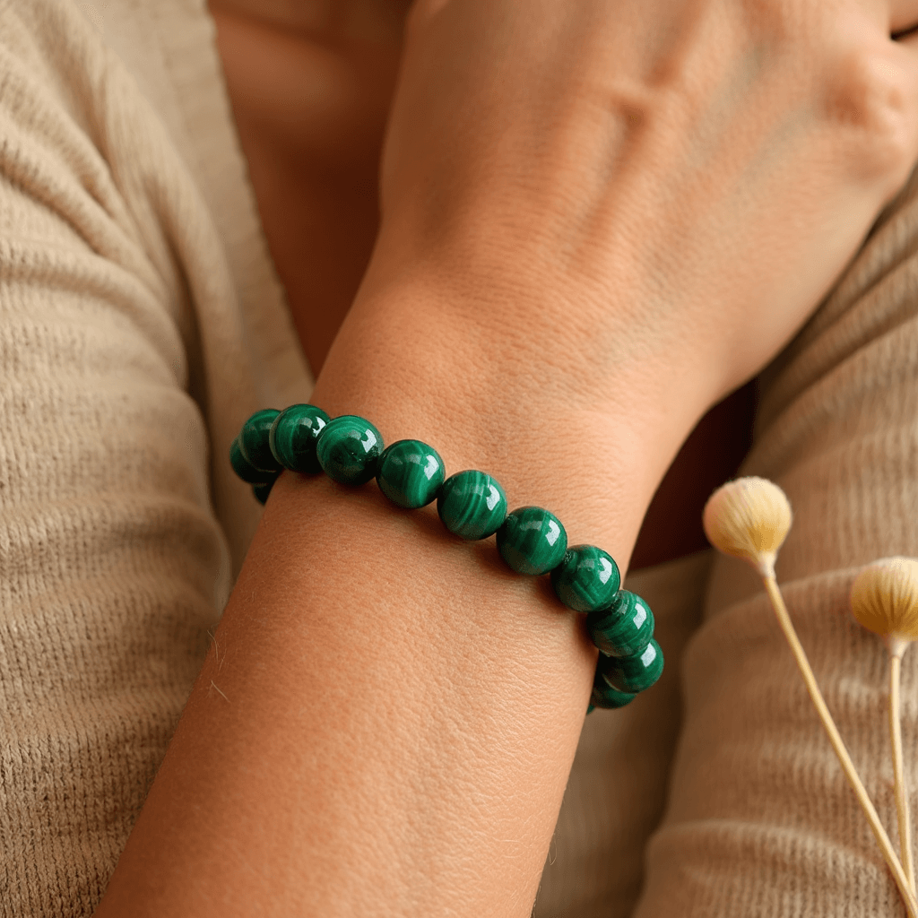 "Purification"-Armband i Äkta Malakit